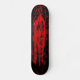 Skateboard Cruz gótica pagana en sangre