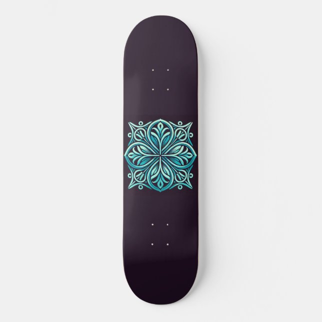Skateboard Cuadrado celular simple (Anverso)