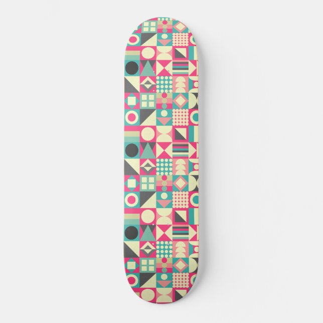 Skateboard Cuadrados abstractos 110419 (Anverso)