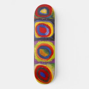Skateboard Cuadrados con Círculos Concéntricos Kandinsky
