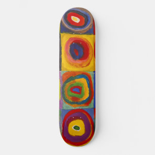 Skateboard Cuadrados con Círculos Concéntricos Kandinsky