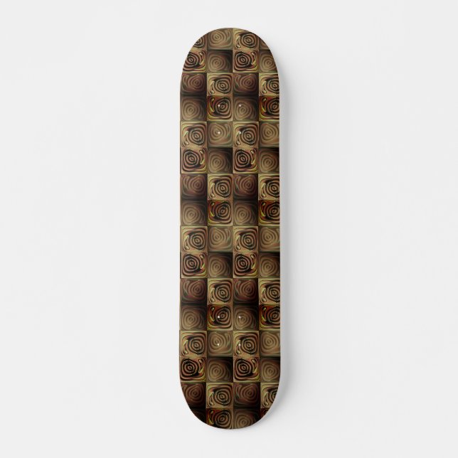 Skateboard Cuadrados con formas redondeadas simulando relieve (Anverso )