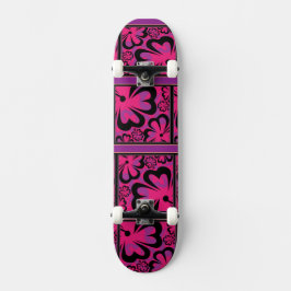 Skateboard Cuadrados Rosa
