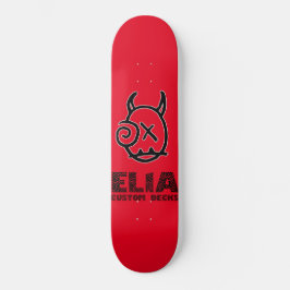 Skateboard Cuadrícula de logotipo rojo