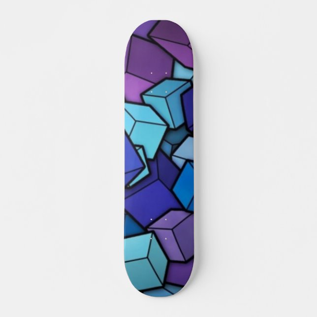Skateboard Cuadros abstractos coloridos (Anverso )