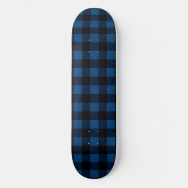Skateboard Cuadros Azules de Leñador