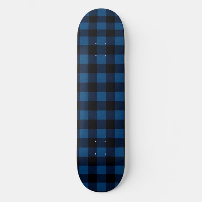 Skateboard Cuadros Azules de Leñador (Anverso)