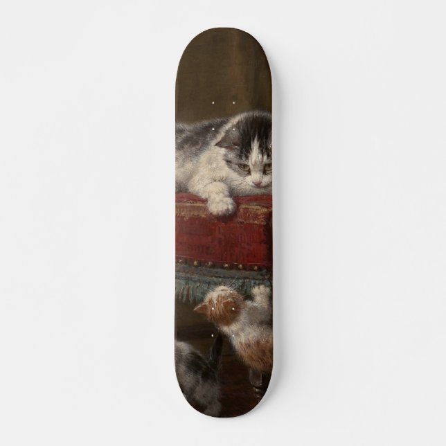 Skateboard Cuadros De Gatos Y Gatitos (Anverso )