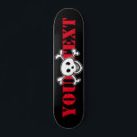 Skateboard Cuadros de sketboard de diseño personalizado<br><div class="desc">Cubierta de skull y cruz para el diseño de skateboard personalizado. Diseño de tablero Guay de madera para niños y chicas. Divertida idea de regalo de cumpleaños para los niños. Personalice con un nombre personalizado, comillas graciosas o letras de monograma. Increíble idea de regalo de cumpleaños para niños, hijos, nietos,...</div>