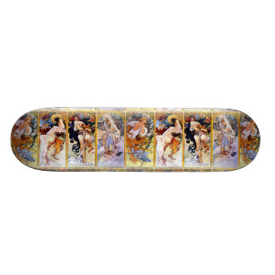 Skateboard Cuatro estaciones de Alfonso Mucha 1895