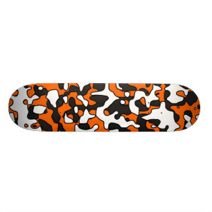 Skateboard Cubierta anaranjada partida de Camo