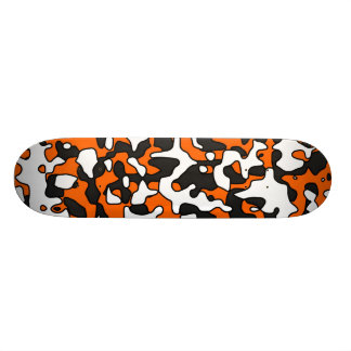 Skateboard Cubierta anaranjada partida de Camo