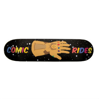 Skateboard Cubierta cómica del guantelete del infinito de los