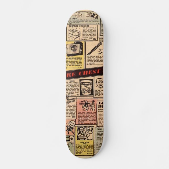 Skateboard Cubierta cómica vieja #2 del anuncio (Anverso)