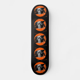 Skateboard Cubierta de bandera negra