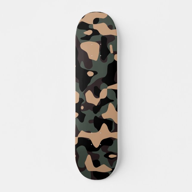 Skateboard Cubierta de Camo del arbolado (Anverso )