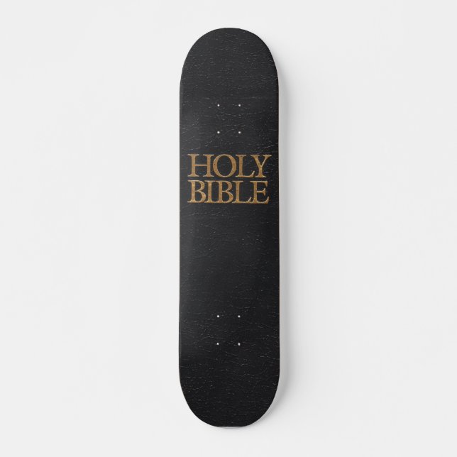 Skateboard Cubierta de cuero negra de la Sagrada Biblia (Anverso )