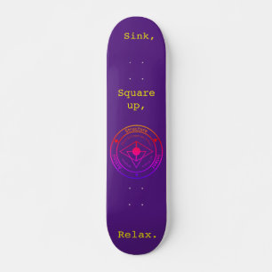 Skateboard Cubierta de entrenamiento Wing Chun (Púrpura)