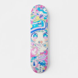 Skateboard Cubierta de esquí de remix de Anime Chica