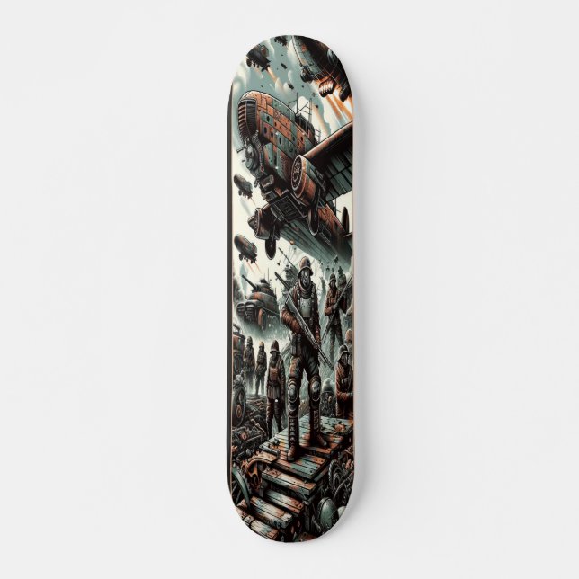 Skateboard "Cubierta de guerra de Dieselpunk" (Anverso )