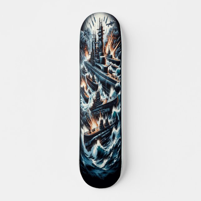 Skateboard "Cubierta de guerra de Dieselpunk" (Anverso )