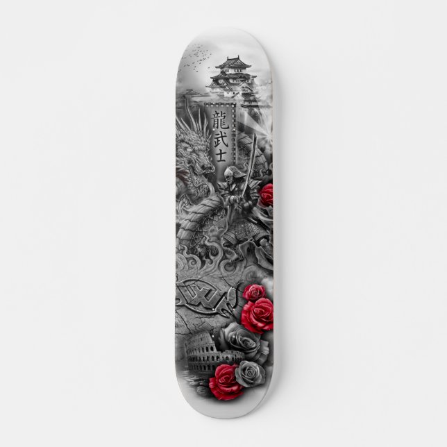 Skateboard Cubierta de la muerte del samurai (Anverso )