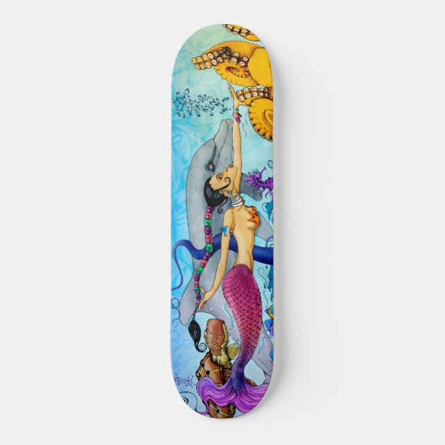 Skateboard Cubierta de la sirena de Orisha favorable (Anverso)