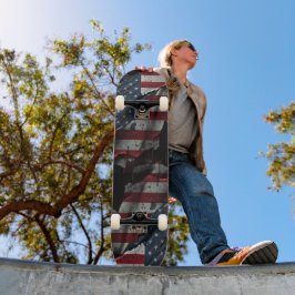 Skateboard Cubierta de patinaje con bandera estadounidense cl