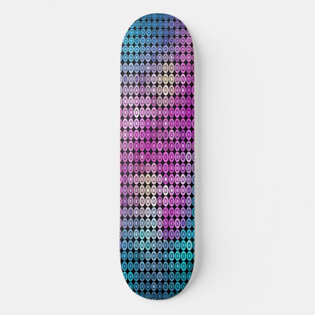 Skateboard Cubierta de patinaje con mosaico morado (Anverso)