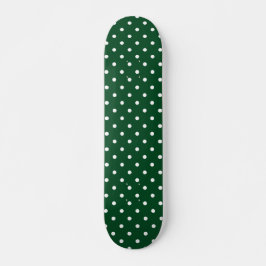 Skateboard Cubierta de patinaje con puntos de polka verde
