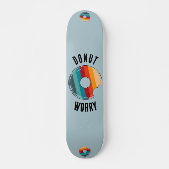 Skateboard Cubierta de patinaje de Donut Worry Green Retro (Anverso )