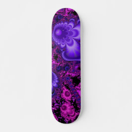 Skateboard Cubierta de patinaje de flor Fractal