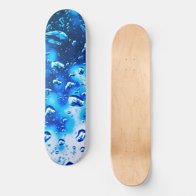 Skateboard Cubierta de patinaje, diseño de Blue Raindrop (Anverso)