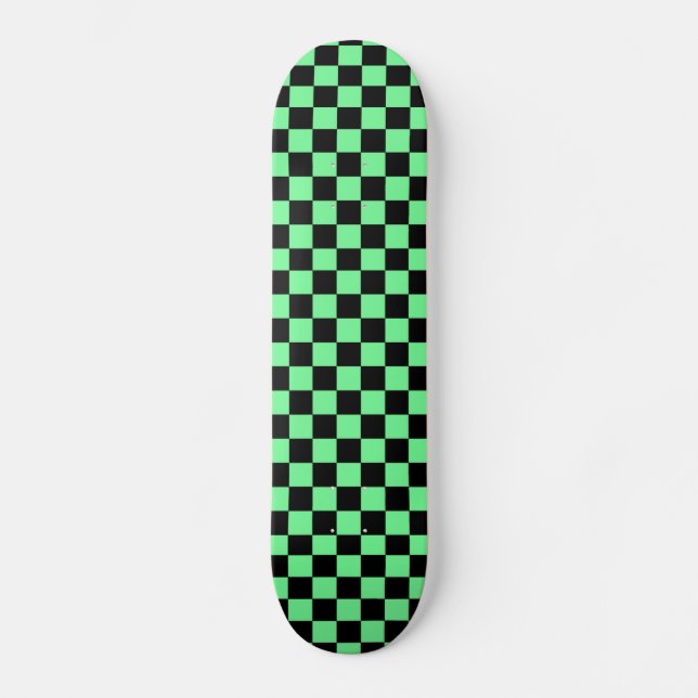 Skateboard Cubierta de patinaje para cheques verdes (Anverso)