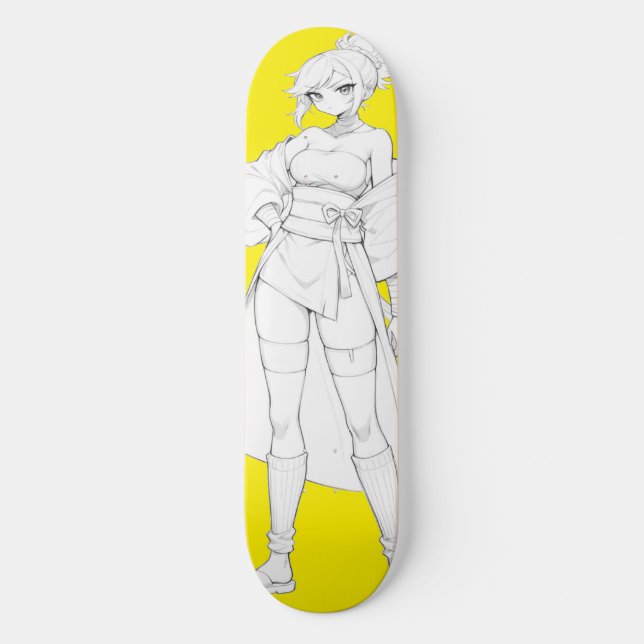 Skateboard Cubierta de patinaje para Chicas animados Fight St (Anverso)