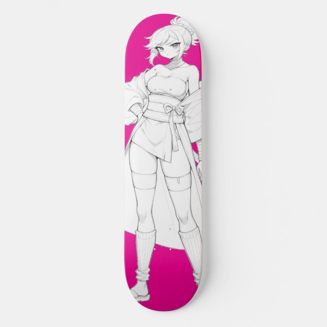 Skateboard Cubierta de patinaje para Chicas animados Fight St (Anverso)
