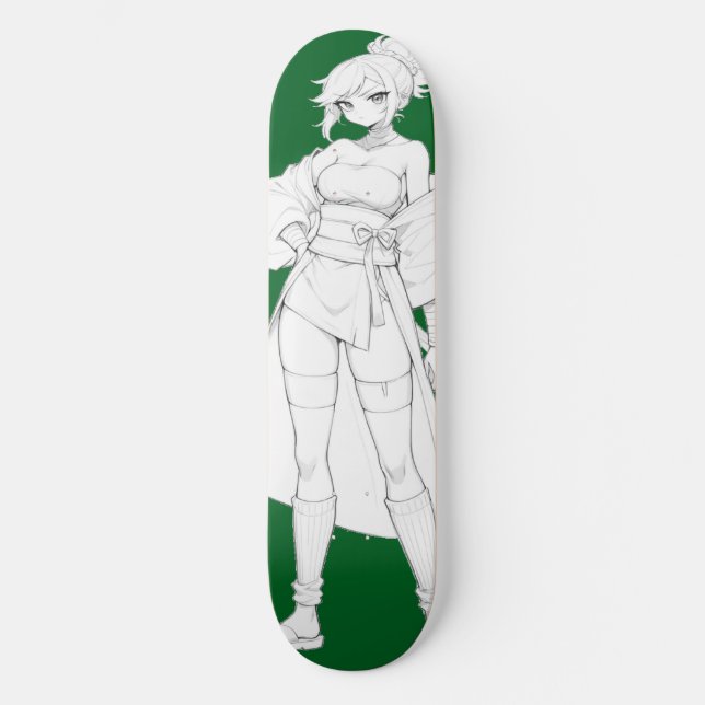 Skateboard Cubierta de patinaje para Chicas animados Fight St (Anverso)