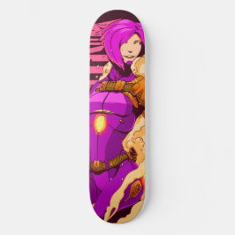Skateboard Cubierta de patinaje para Chicas Cyberpunk