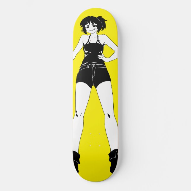 Skateboard Cubierta de patinaje para Chicas de anime (Anverso)