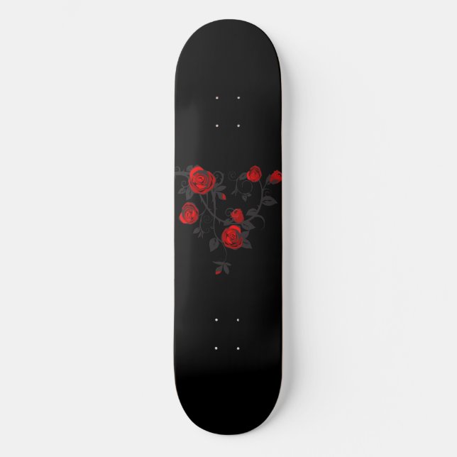 Skateboard Cubierta de patinaje para Rosas góticos (Anverso)