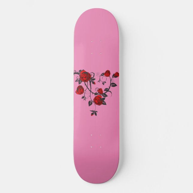 Skateboard Cubierta de patinaje para Rosas góticos (Anverso)