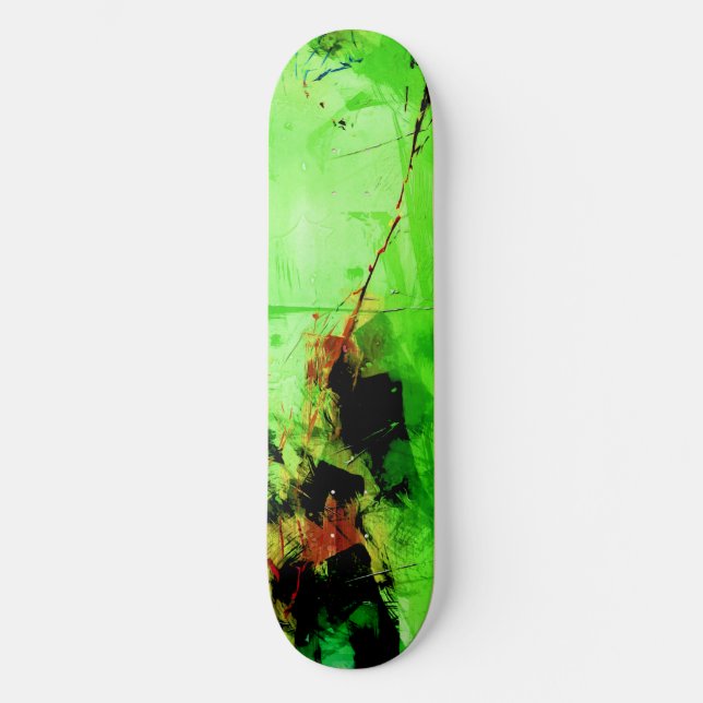 Skateboard Cubierta de patinaje "Resumen verde" (Anverso)
