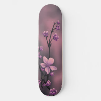Skateboard Cubierta de patinaje sobre el florecimiento del ce