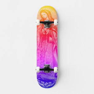 Skateboard Cubierta de patinaje sobre la Virgen Arcoiris Mar