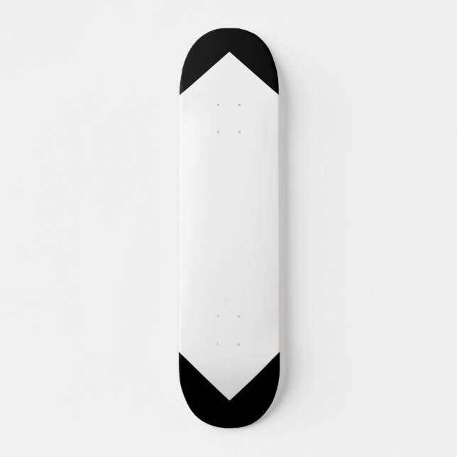 Skateboard Cubierta de Personalizable de patrón blanco y negr (Anverso )
