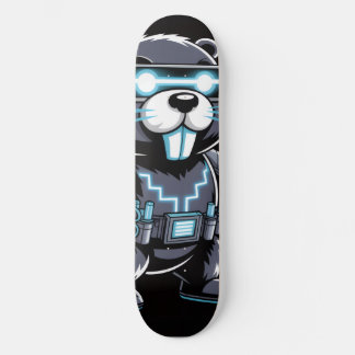 Skateboard Cubierta de Skate de Castor de Tecnología Cyberpun