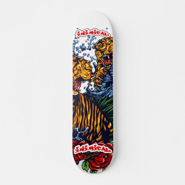Skateboard Cubierta de tigres de combate hostiles (Anverso )