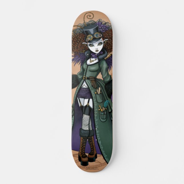 Skateboard Cubierta del patín de Fae del vampiro de Steampunk (Anverso)