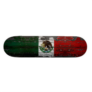 Skateboard Cubierta del patín de la bandera de México