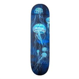 Skateboard Cubierta del patín de las medusas del cráneo